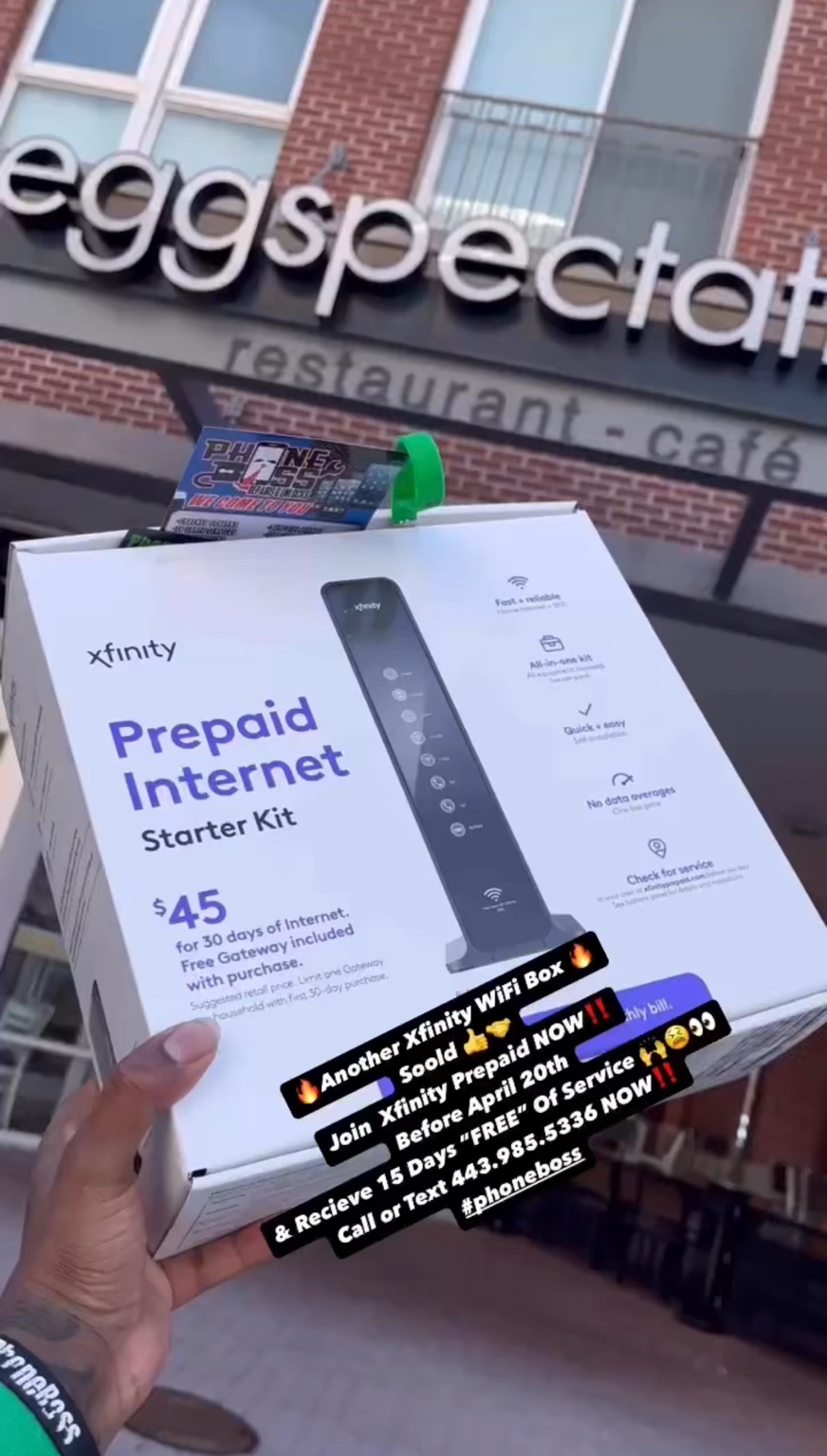 Xfinity prepaid internet starter kit sold by PhoneBoss